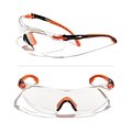 Defender Safety OPTIFENSE VS3 Anti Fog, AntiScratch, Premium CLEAR Safety Glasses, ANSI Z87  Orange OF-VS3-05